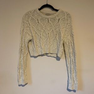 Urban outfitters cable Knit Cropped Sweater